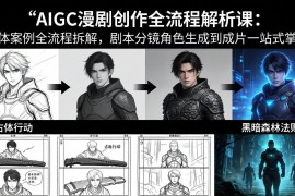AIGC漫剧创作全流程解析课：三体案例全流程拆解，剧本分镜角色生成到成片一站式掌握