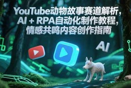 （15174期）YouTube动物故事赛道解析，AI RPA自动化制作教程，情感共鸣内容创作指南