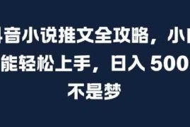 抖音小说推文全攻略，小白也能轻松上手，日入 5张  不是梦【揭秘】
