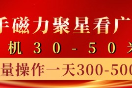 快手磁力聚星4.0实操玩法，单机30-50 10部手机一天三五张