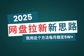 （14242期）网盘拉新玩法再升级，我用这个方法每月稳定5W 适合碎片时间做