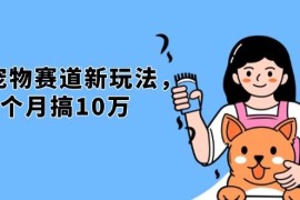 （13496期）不是市面上割韭菜的项目，宠物赛道新玩法，3个月搞10万，宠物免费送，…