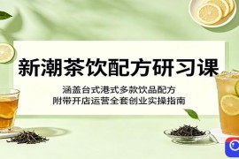 新潮茶饮配方研习课：涵盖台式港式多款饮品配方，附带开店运营全套创业实操指南