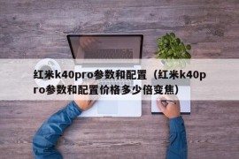 红米k40pro参数和配置（红米k40pro参数和配置价格多少倍变焦）