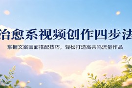治愈系视频创作四步法：掌握文案画面搭配技巧，轻松打造高共鸣流量作品