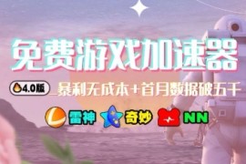 游戏加速器项目4.0_最新打法思路（爱玩游戏也能边玩边被动收益）