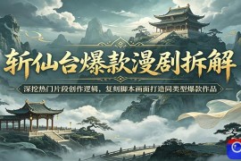 斩仙台爆款漫剧拆解：深挖热门片段创作逻辑，复刻脚本画面打造同类型爆款作品