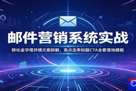 邮件营销系统实战：转化金字塔共情文案拆解，高点击率标题CTA全套落地模板