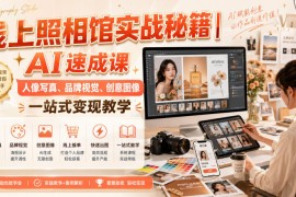 线上照相馆实战秘籍｜AI速成课，人像写真、品牌视觉、创意图像一站式变现教学