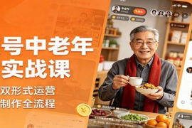 视频号中老年带货实战课：图文视频双形式运营，选材文案制作全流程
