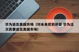 华为退出美国市场（对未来感到绝望 华为这次真要退出美国市场）