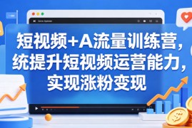 短视频 AI流量训练营，统提升短视频运营能力，实现涨粉变现