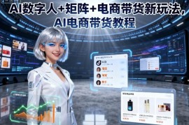 AI数字人 矩阵 电商带货新玩法，AI电商带货教程