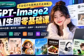 不会设计也能做出专业海报！GPT-Image2从零教你AI生图、提示词、封面制作、品牌IP与商业视觉设计