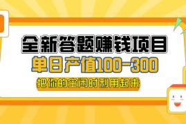 （12430期）全新答题赚钱项目，单日收入300 ，全套教程，小白可入手操作