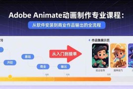（15846期）Adobe Animate动画制作专业课程：从软件安装到商业作品输出的全流程