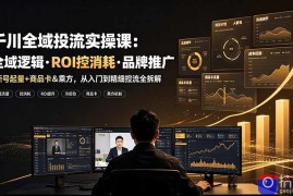 千川全域投流实操课：全域逻辑·ROI控消耗·品牌推广｜新号起量 商品卡