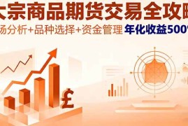 （16083期）大宗商品期货交易全攻略，市场分析 品种选择 资金管理，年化收益500% 