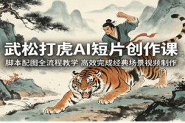 武松打虎AI短片创作课：脚本配图全流程教学，高效完成经典场景视频制作