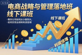 电商战略与管理落地班线下课，教你公司如何从小做到大，如何实现业绩和利润倍增【录音】