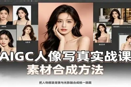 AIGC人像写真实战课：软件平台部署筹备，素材合成方法，多题材写真案例