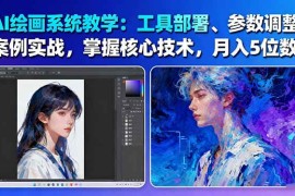 AI绘画系统教学：工具部署 参数调整 案例实战 核心技术，月入5位数-61节课