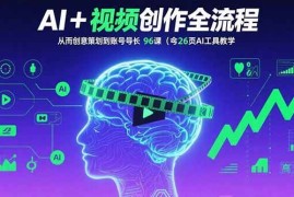 （15869期）AI 短视频创作全流程：从创意策划到账号增长，96节课(含26项AI工具教学)