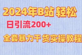 2024年B站轻松日引流200 的全套暴力干货实操教程