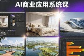 AI商业应用系统课，室内-软装-建筑-景观，智能设计 效果图 动画画实战
