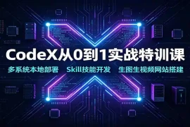 CodeX从0到1实战特训课：多系统本地部署，Skill技能开发，生图生视频网站搭建