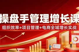 操盘手管理增长课：组织效率 项目管理 电商全域增长实战
