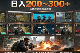 三角洲全自动搬砖项目，新手零门槛即可无脑入手