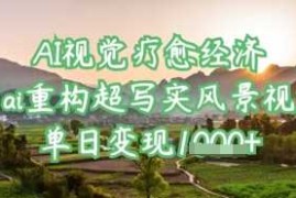 AI视觉疗愈经济：用ai重构超写实风景视频，单日变现多张