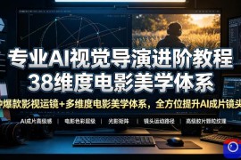 专业AI视觉导演进阶教程，38种爆款影视运镜 多维度电影美学体系，全方位提升AI成片高级感与镜头质感