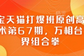 淘宝天猫打爆班原创高阶技术第67期，万相台无界组合拳
