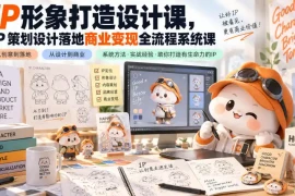 IP形象打造设计课，IP策划设计落地商业变现全流程系统课
