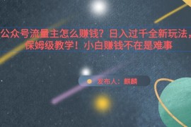公众号流量主怎么赚钱？日入过千全新玩法手册，保姆级教程！