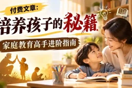 付费文章：培养孩子的秘籍，家庭教育高手进阶指南