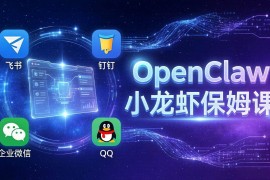 （17614期）OpenClaw小龙虾保姆课： Windows/macOS/Linux/Docker全系统安装，飞书 钉钉 企业微信 QQ 全接入