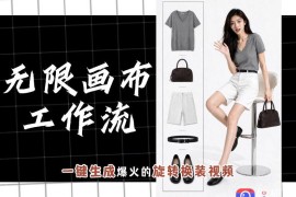 无限画布工作流，一键制作爆火的旋转换装视频，操作简单，零基础也能学会