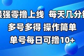 （15399期）最强零撸上线，多做多得，不费时间，操作简单 每天几分钟 单号每日可撸10 
