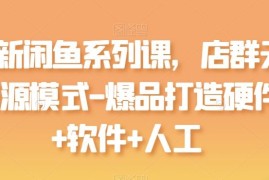 最新闲鱼系列课，店群无货源模式-爆品打造硬件 软件 人工