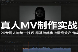 AI真人MV制作实战课：2026专属人物统一技巧，零基础起步批量高效产出成片
