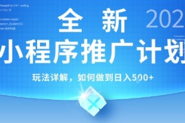 2025年最新小程序推广计划，简单操作，独家技术，日均5张 【揭秘】