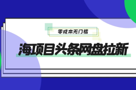 蓝海项目头条网盘拉新，日入 500 ，零成本无门槛，多种玩法，放大引流