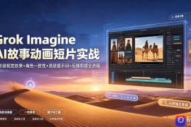 Grok Imagine AI故事动画短片实战：电影级视觉效果 角色一致性 高级提示词 后期剪辑全流程