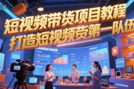 短视频带货项目教程，打造短视频带货第一队伍