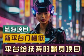 （11244期）【蓝海项目】新平台无脑搬运，翻身项目 门槛低 小白也能轻松上手 日入500 