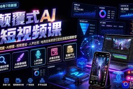 颠覆式AI短视频课｜素材挖掘，AI修图，视频重绘，人声处理｜电商实体带货引流全流程实操教学