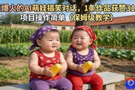 最近爆火的AI萌娃搞笑对话，1条作品获赞31W，项目操作简单(保姆级教学)
